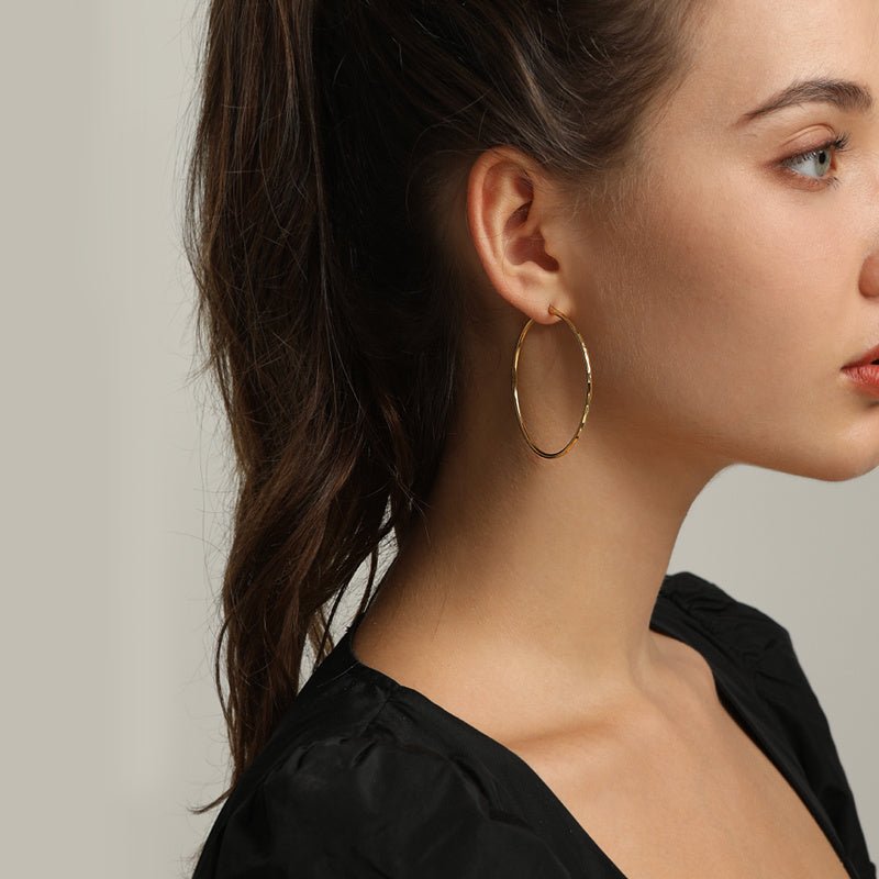 Women's Big Hoop Earrings-Jewearrings