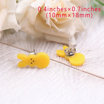 Women's Cute Fashion Rabbit Shape Easter Acrylic Earrings-Jewearrings