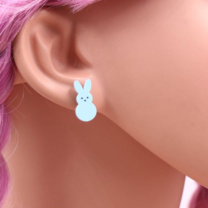 Women's Cute Fashion Rabbit Shape Easter Acrylic Earrings-Jewearrings