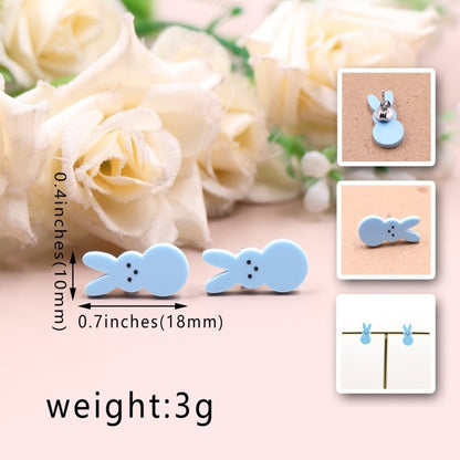 Women's Cute Fashion Rabbit Shape Easter Acrylic Earrings-Jewearrings