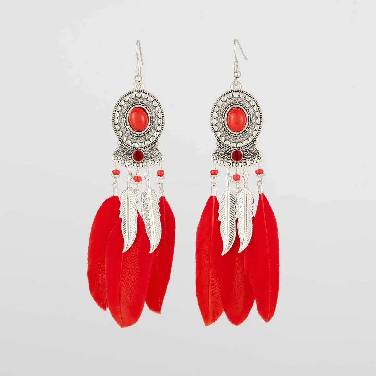 Women's Fashion Acrylic Feather Earrings-Jewearrings