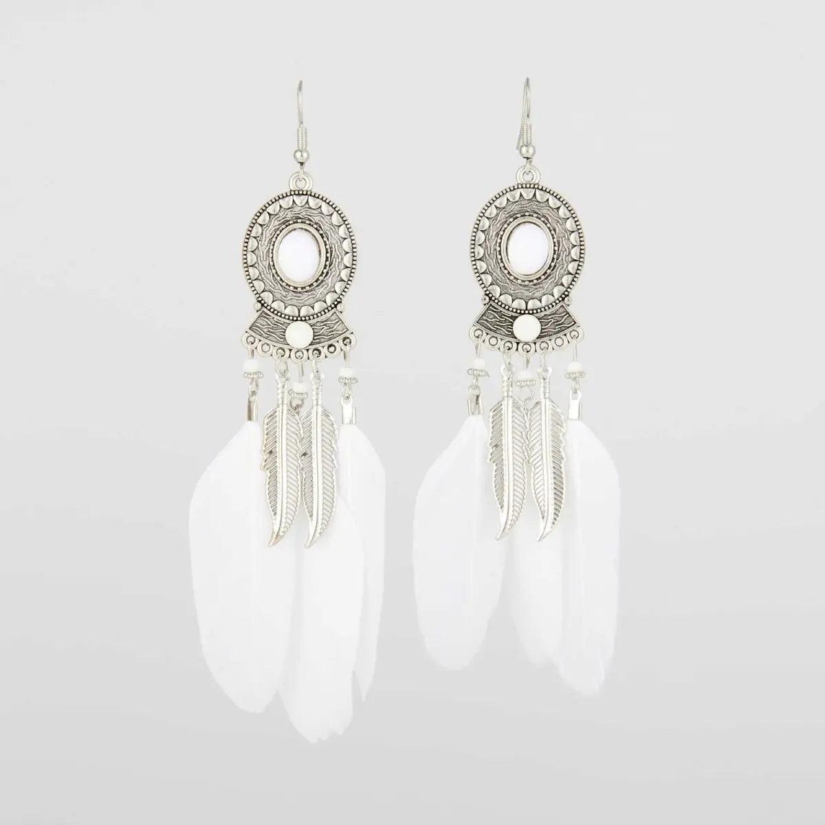 Women's Fashion Acrylic Feather Earrings-Jewearrings