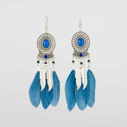 Women's Fashion Acrylic Feather Earrings-Jewearrings