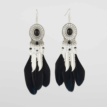 Women's Fashion Acrylic Feather Earrings-Jewearrings