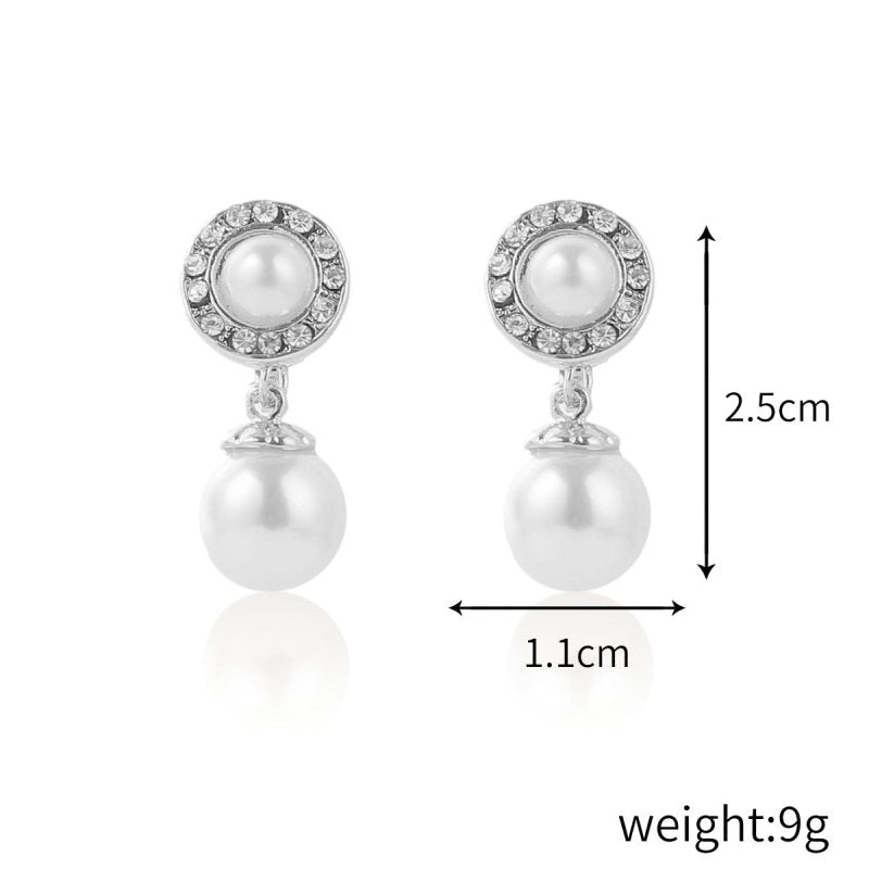 Women's Fashion Baroque Earrings Pearl Ear Clip-Jewearrings