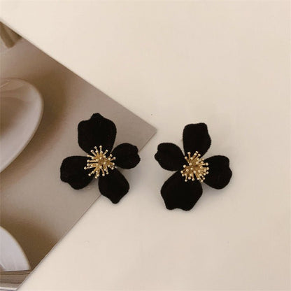 Women's Fashion Baroque Flower Pearl Earrings-Jewearrings