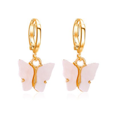 Women's Fashion Colorful Acrylic Butterfly Earrings-Jewearrings