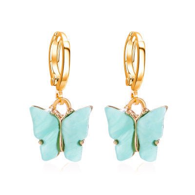 Women's Fashion Colorful Acrylic Butterfly Earrings-Jewearrings