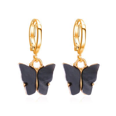 Women's Fashion Colorful Acrylic Butterfly Earrings-Jewearrings