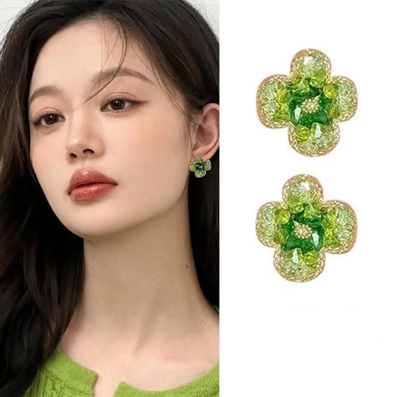 Women's Fashion Jasmine Flower Stud Earrings-Jewearrings