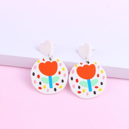 Women's Fashion Simple Acrylic Earrings-Jewearrings