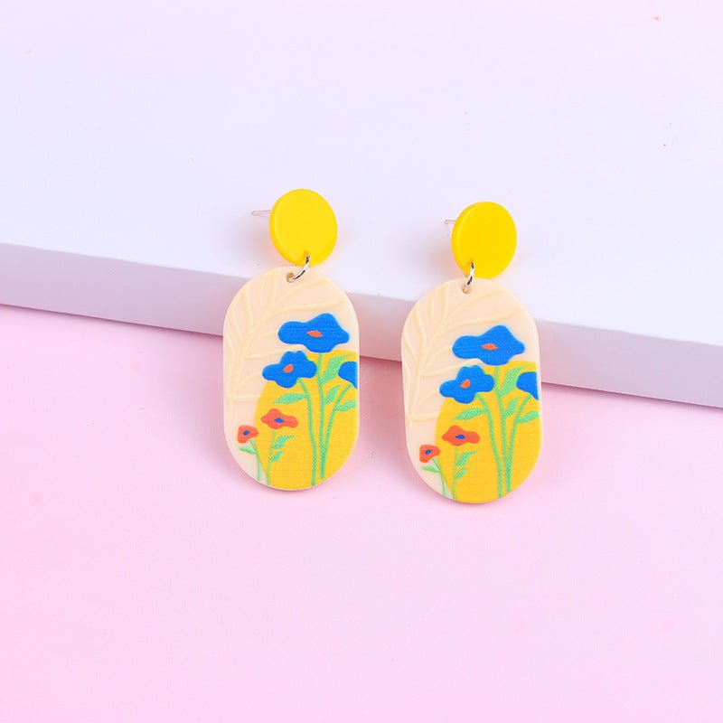 Women's Fashion Simple Acrylic Earrings-Jewearrings