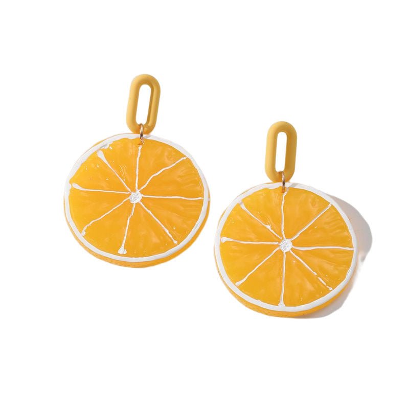 Women's Fashion Simple Acrylic Plate Fruit Shape Earrings-Jewearrings