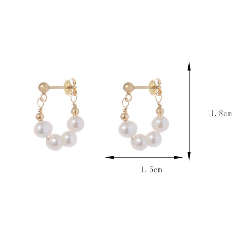 Women's Fashion Simple Baroque Pearl Earrings-Jewearrings