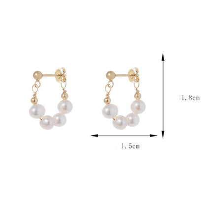 Women's Fashion Simple Baroque Pearl Earrings-Jewearrings