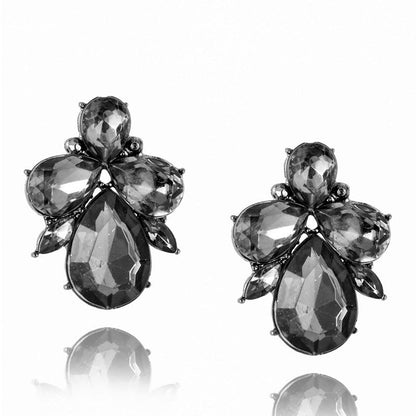 Women's Flower Shaped Stud Earrings Alloy Glass-Jewearrings