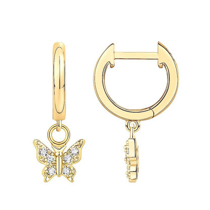 Women's Geometric Diamond Pearl Lock Earrings-Jewearrings