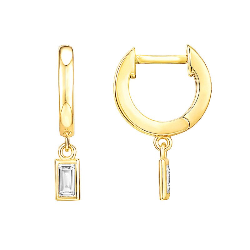 Women's Geometric Diamond Pearl Lock Earrings-Jewearrings