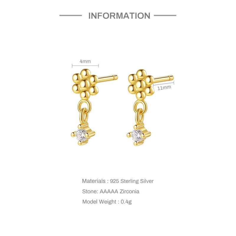 Women's Geometric Matching Diamond Stud Earrings-Jewearrings