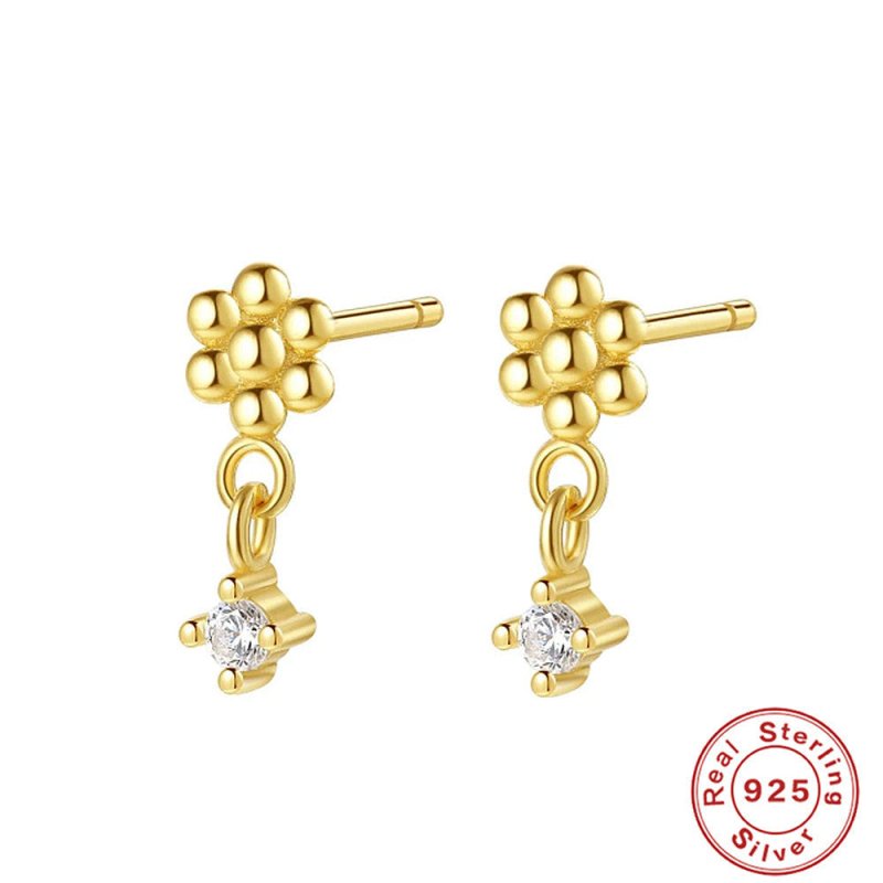 Women's Geometric Matching Diamond Stud Earrings-Jewearrings