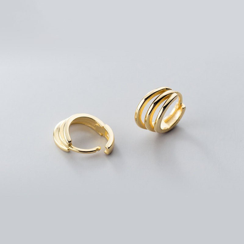 Women's Korean-style Diamond-embedded Gold-plated Ins Internet-famous Versatile Earrings-Jewearrings