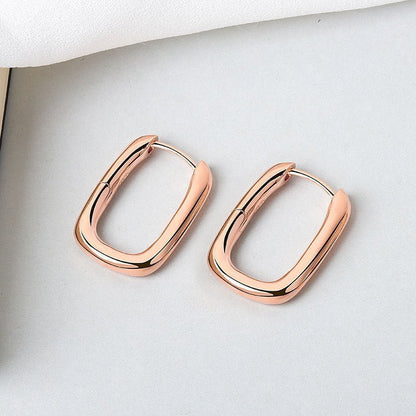 Women's Korean-style Diamond-embedded Gold-plated Ins Internet-famous Versatile Earrings-Jewearrings