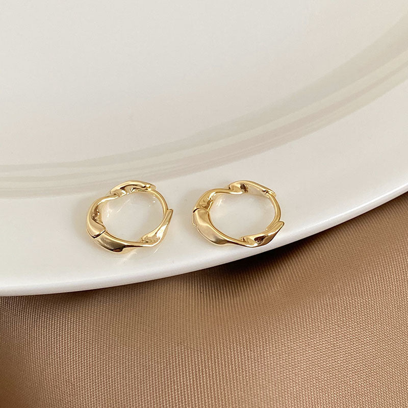 Women's Korean-style Diamond-embedded Gold-plated Ins Internet-famous Versatile Earrings-Jewearrings