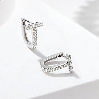 Women's Korean-style Diamond-embedded Gold-plated Ins Internet-famous Versatile Earrings-Jewearrings