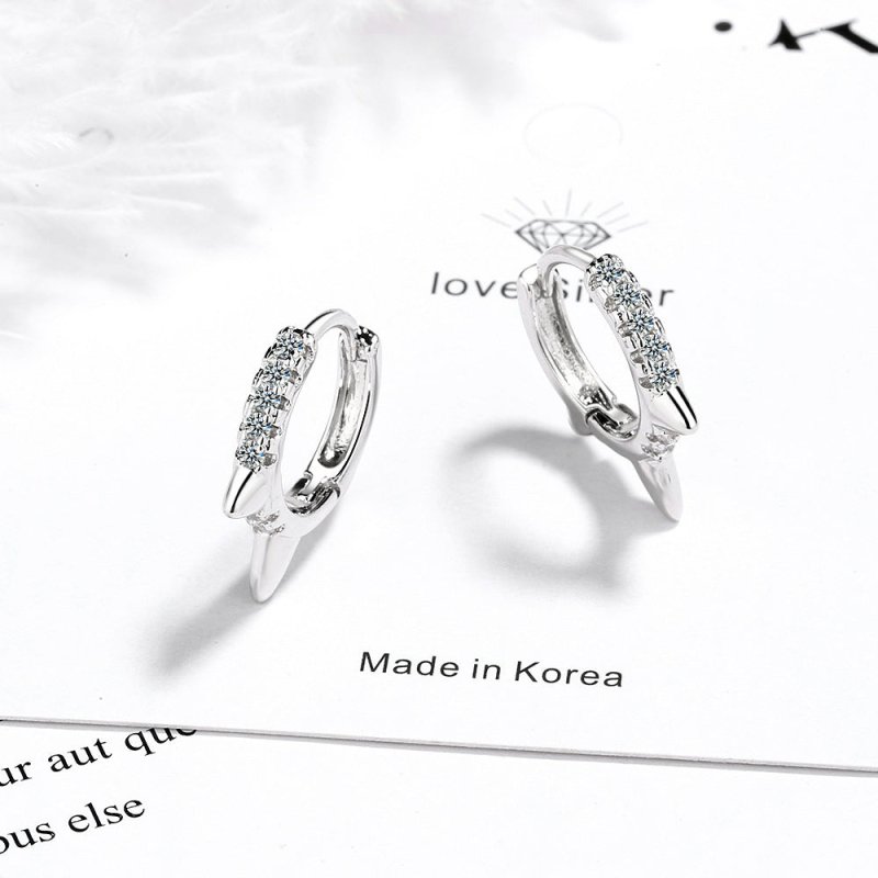 Women's Korean-style Diamond-embedded Gold-plated Ins Internet-famous Versatile Earrings-Jewearrings