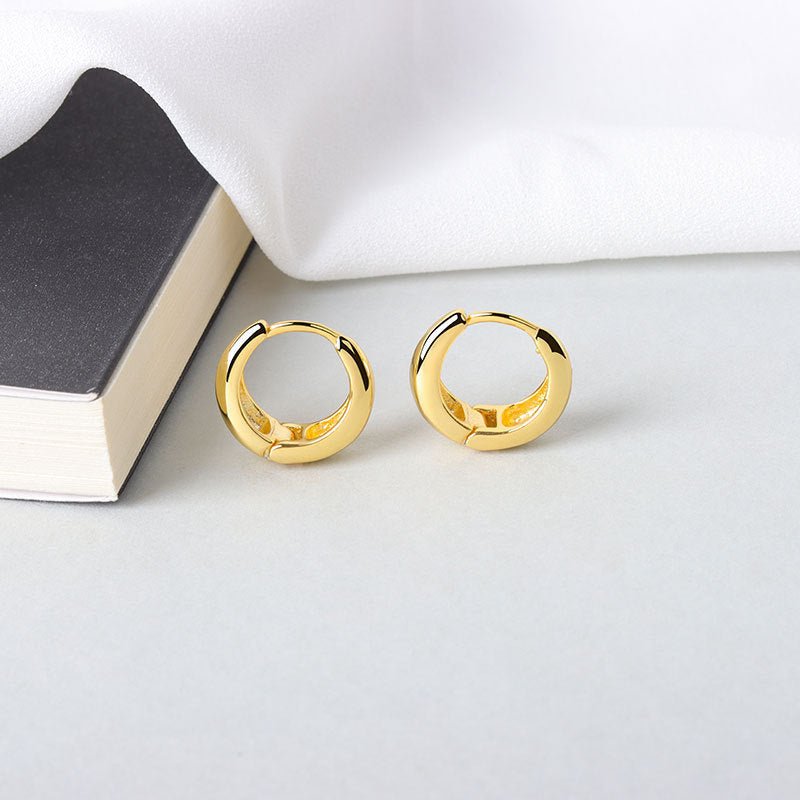 Women's Korean-style Diamond-embedded Gold-plated Ins Internet-famous Versatile Earrings-Jewearrings