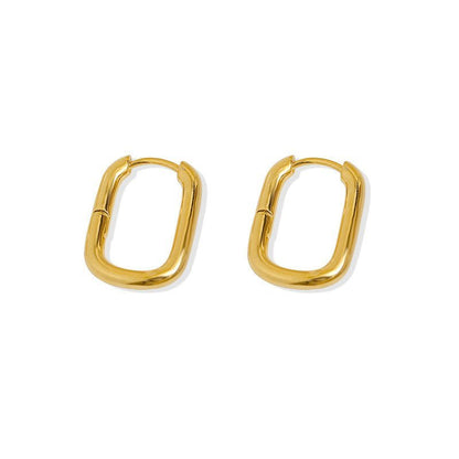 Women's Korean-style Diamond-embedded Gold-plated Ins Internet-famous Versatile Earrings-Jewearrings