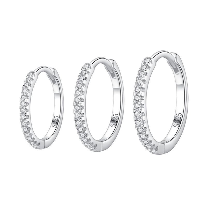 Women's Korean Style Minimalist Design Micro Diamond Earrings-Jewearrings