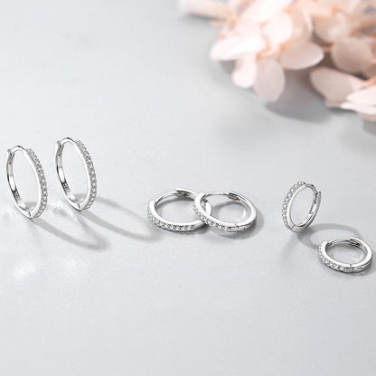 Women's Korean Style Minimalist Design Micro Diamond Earrings-Jewearrings