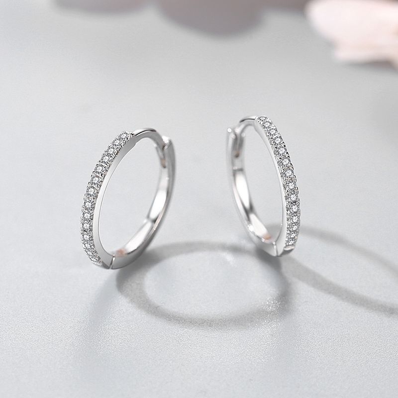 Women's Korean Style Minimalist Design Micro Diamond Earrings-Jewearrings