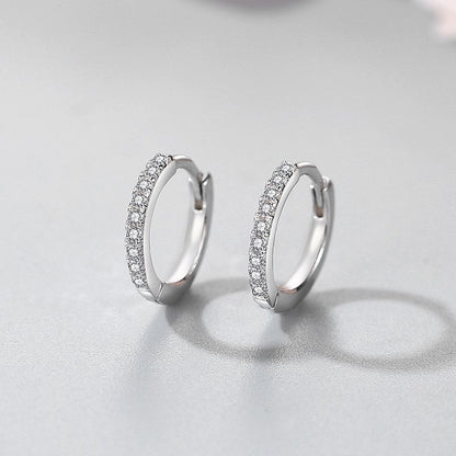 Women's Korean Style Minimalist Design Micro Diamond Earrings-Jewearrings