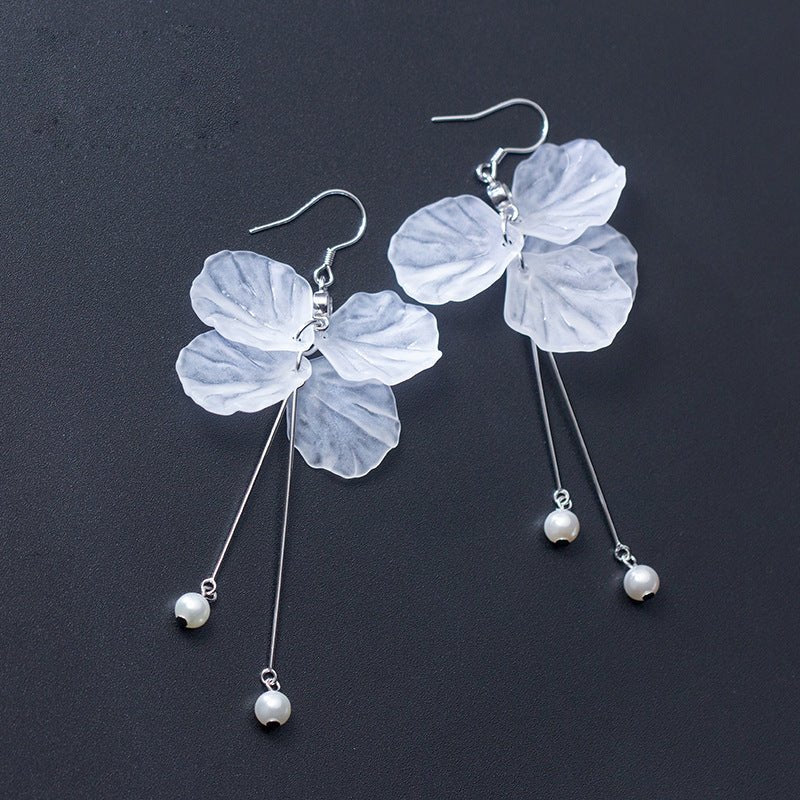 Women's Long Temperament Super Fairy Sterling Silver Tassel Earrings-Jewearrings