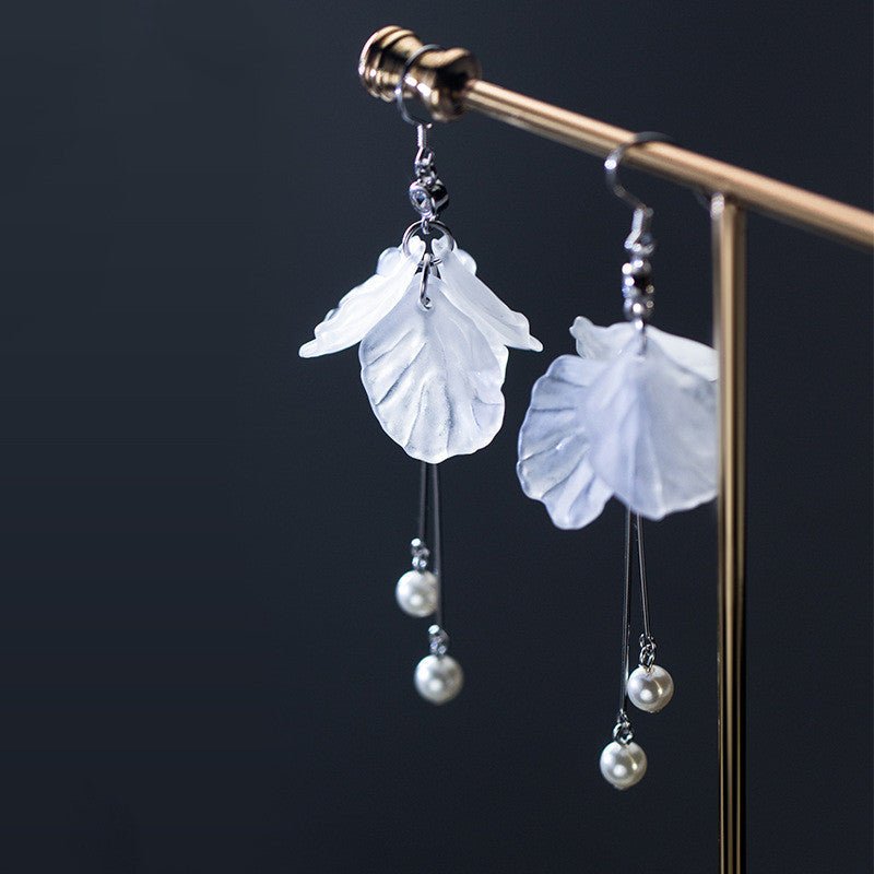 Women's Long Temperament Super Fairy Sterling Silver Tassel Earrings-Jewearrings