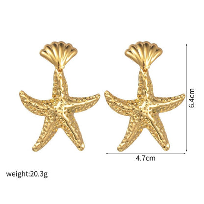 Women's Ocean Wind Exaggerated Big Earrings-Jewearrings