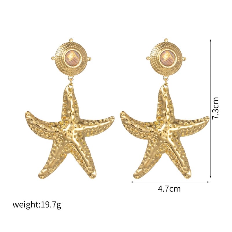 Women's Ocean Wind Exaggerated Big Earrings-Jewearrings