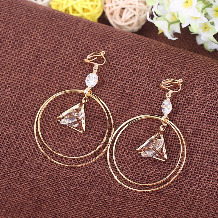 Women's Personality Long Hoop With Big Earrings-Jewearrings