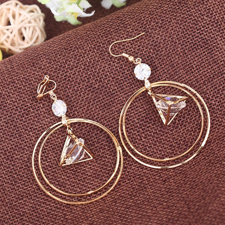 Women's Personality Long Hoop With Big Earrings-Jewearrings