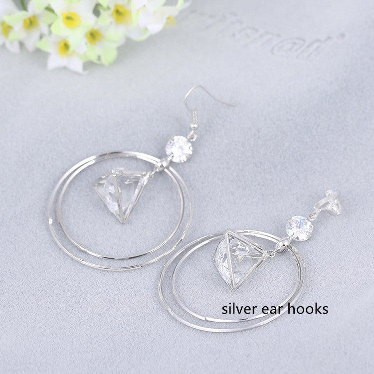 Women's Personality Long Hoop With Big Earrings-Jewearrings