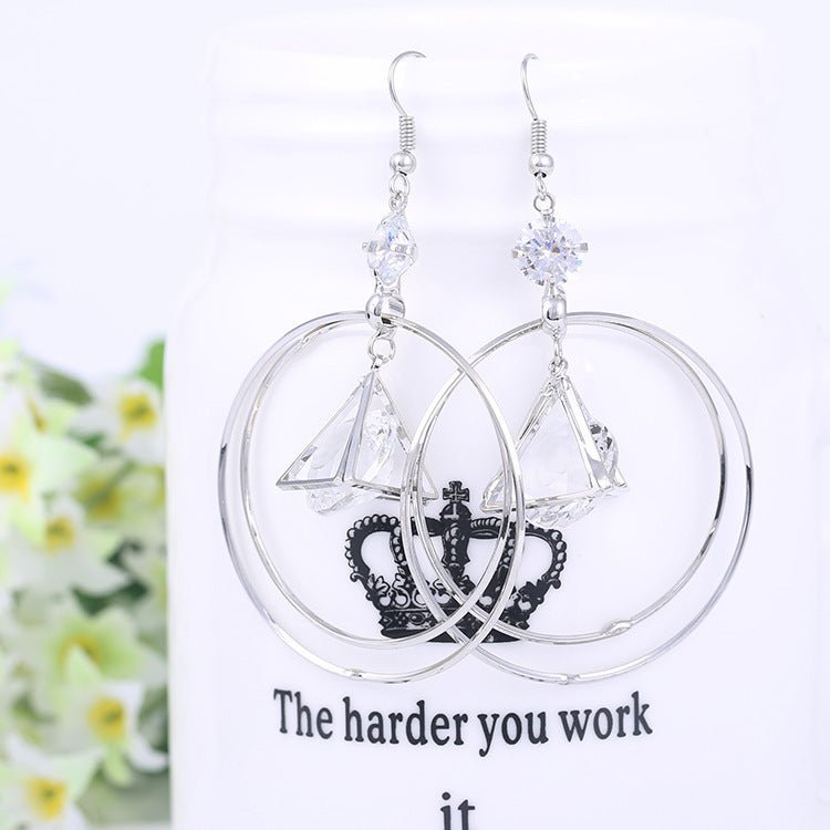 Women's Personality Long Hoop With Big Earrings-Jewearrings