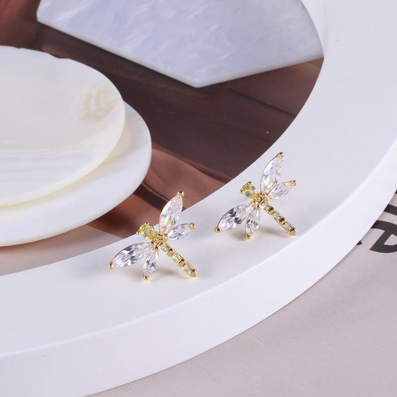 Women's Personalized Dragonfly Design Fashion Earrings-Jewearrings