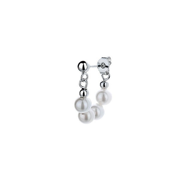 Women's Retro French Pearl Baroque Earrings-Jewearrings