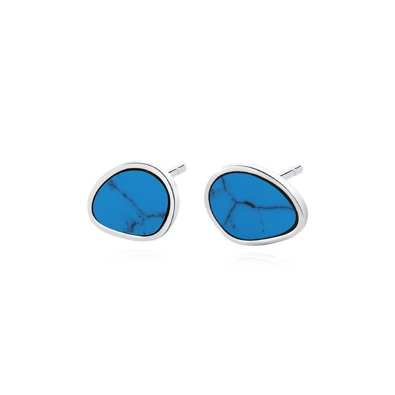 Women's Retro Sterling Silver Abalone Shell Modelling Earrings-Jewearrings