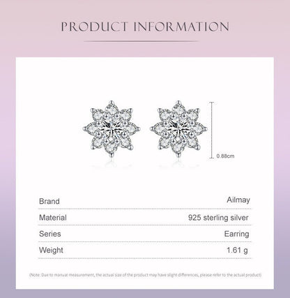 Women's S925 Sterling Silver Special-interest Design Flower Stud Earrings-Jewearrings