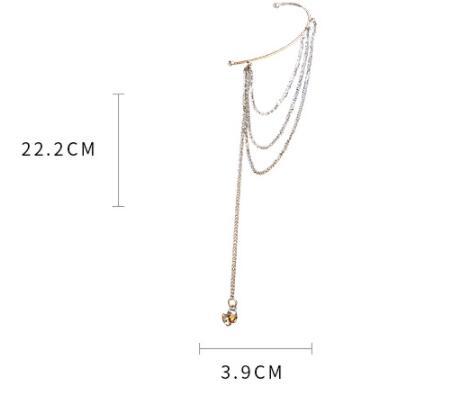 Women's Simple Diamond-studded Long Tassel Earrings-Jewearrings