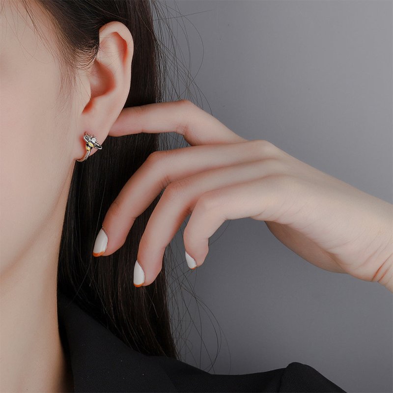 Women's Small Diamond Drop Glue Earrings-Jewearrings