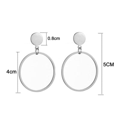 Women's Stainless Steel Big Hoop Earrings-Jewearrings